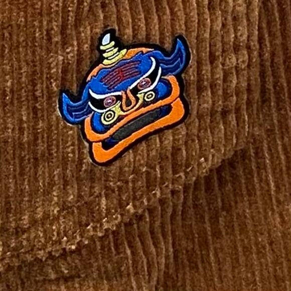 Aelfric Eden Retro Skater Corduroy Pant Mens XXL Brown Elastic Waist Pockets - Picture 6 of 13